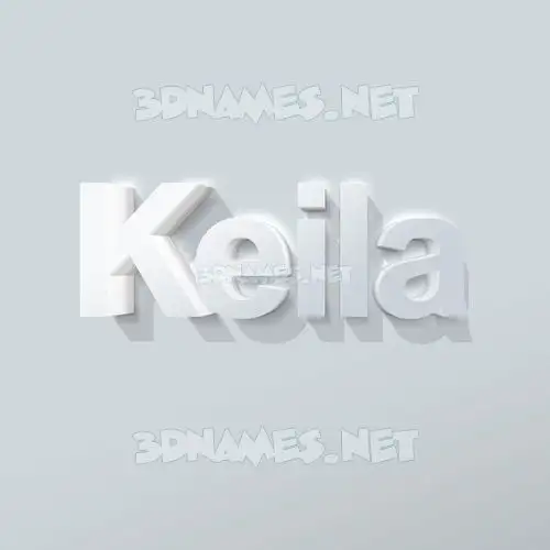 keila in Clean White style - 3D name wallpaper