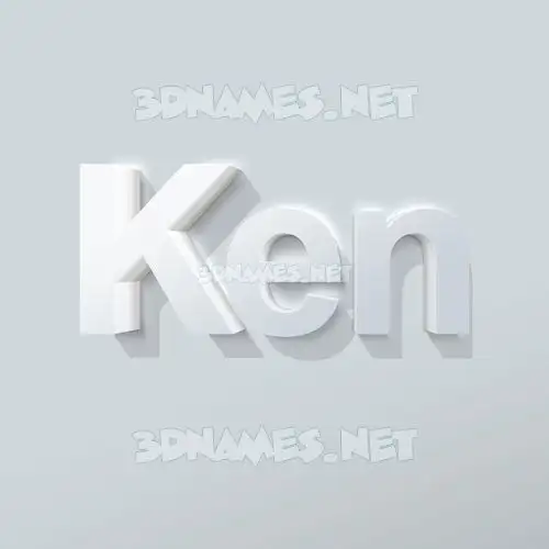 ken in Clean White style - 3D name wallpaper ken in Clean White style - 3D name wallpaper