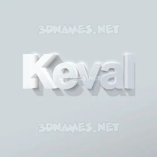 keval in Clean White style - 3D name wallpaper keval in Clean White style - 3D name wallpaper