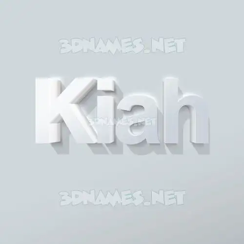 kiah in Clean White style - 3D name wallpaper kiah in Clean White style - 3D name wallpaper