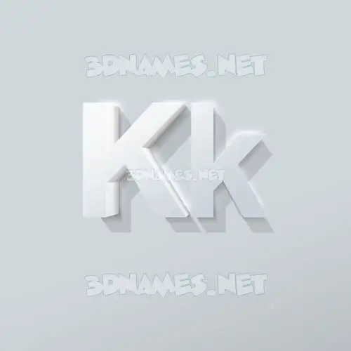 kk in Clean White style - 3D name wallpaper kk in Clean White style - 3D name wallpaper