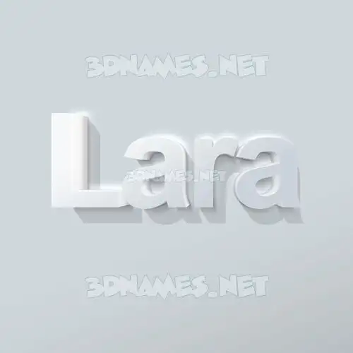 lara in Clean White style - 3D name wallpaper