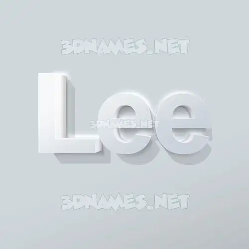 lee in Clean White style - 3D name wallpaper lee in Clean White style - 3D name wallpaper