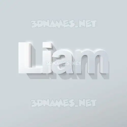 liam in Clean White style - 3D name wallpaper liam in Clean White style - 3D name wallpaper