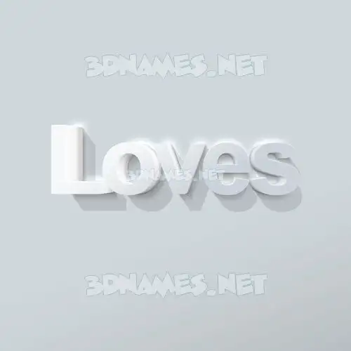 loves in Clean White style - 3D name wallpaper loves in Clean White style - 3D name wallpaper