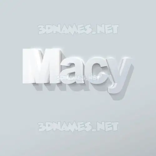 macy in Clean White style - 3D name wallpaper macy in Clean White style - 3D name wallpaper