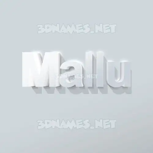 mallu in Clean White style - 3D name wallpaper mallu in Clean White style - 3D name wallpaper