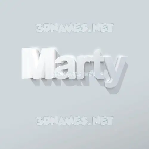 marty in Clean White style - 3D name wallpaper marty in Clean White style - 3D name wallpaper