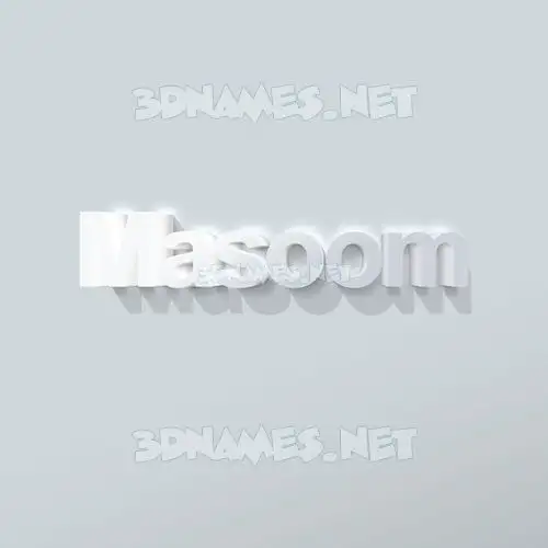 masoom in Clean White style - 3D name wallpaper masoom in Clean White style - 3D name wallpaper