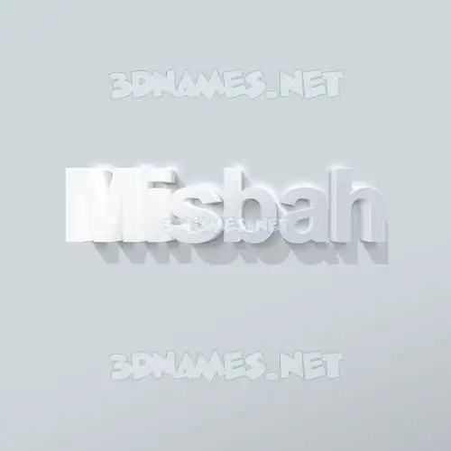 misbah in Clean White style - 3D name wallpaper misbah in Clean White style - 3D name wallpaper