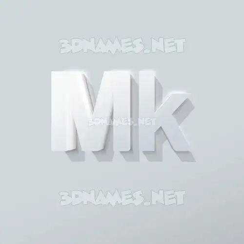 mk in Clean White style - 3D name wallpaper mk in Clean White style - 3D name wallpaper