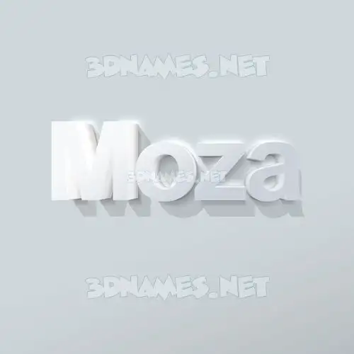 moza in Clean White style - 3D name wallpaper moza in Clean White style - 3D name wallpaper