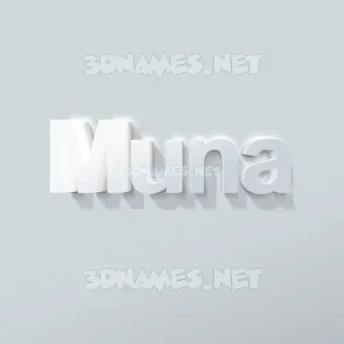 muna in Clean White style - 3D name wallpaper muna in Clean White style - 3D name wallpaper