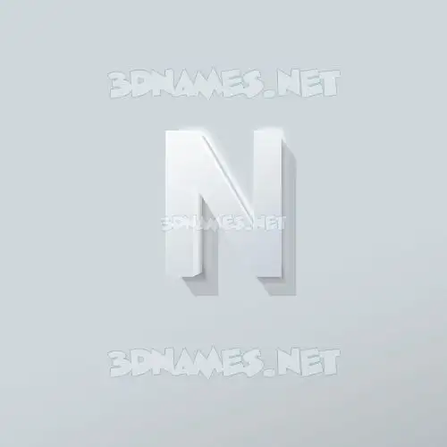 n in Clean White style - 3D name wallpaper n in Clean White style - 3D name wallpaper