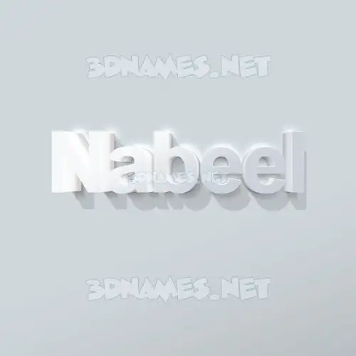 nabeel in Clean White style - 3D name wallpaper nabeel in Clean White style - 3D name wallpaper