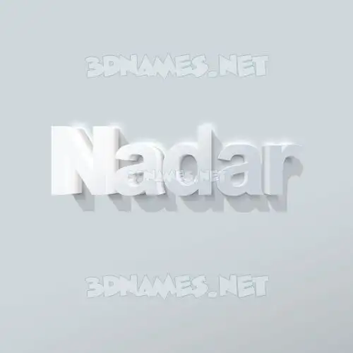 nadar in Clean White style - 3D name wallpaper