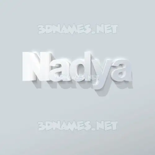 nadya in Clean White style - 3D name wallpaper nadya in Clean White style - 3D name wallpaper