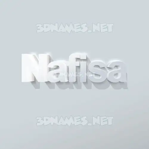 nafisa in Clean White style - 3D name wallpaper