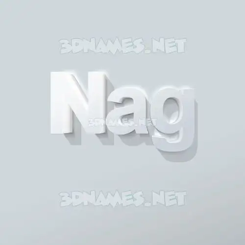 nag in Clean White style - 3D name wallpaper nag in Clean White style - 3D name wallpaper