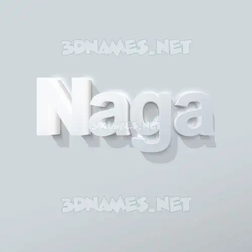 naga in Clean White style - 3D name wallpaper