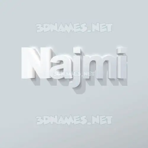 najmi in Clean White style - 3D name wallpaper najmi in Clean White style - 3D name wallpaper