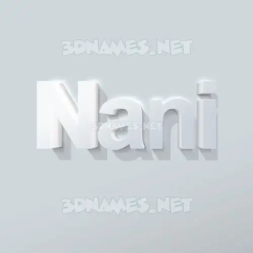 nani in Clean White style - 3D name wallpaper