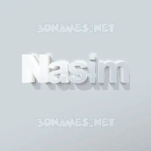 nasim in Clean White style - 3D name wallpaper nasim in Clean White style - 3D name wallpaper
