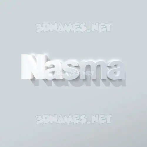 nasma in Clean White style - 3D name wallpaper nasma in Clean White style - 3D name wallpaper
