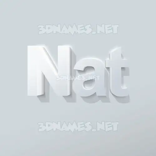 nat in Clean White style - 3D name wallpaper nat in Clean White style - 3D name wallpaper