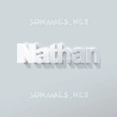 nathan in Clean White style - 3D name wallpaper