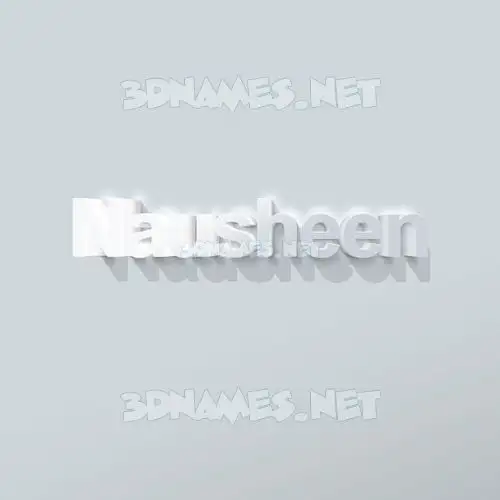 nausheen in Clean White style - 3D name wallpaper