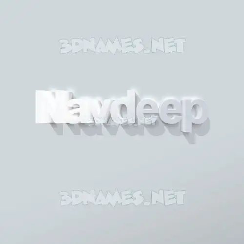 navdeep in Clean White style - 3D name wallpaper