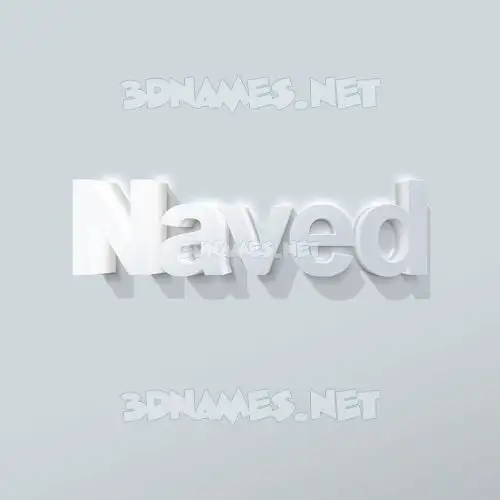 naved in Clean White style - 3D name wallpaper naved in Clean White style - 3D name wallpaper