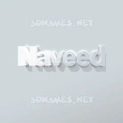 naveed in Clean White style - 3D name wallpaper