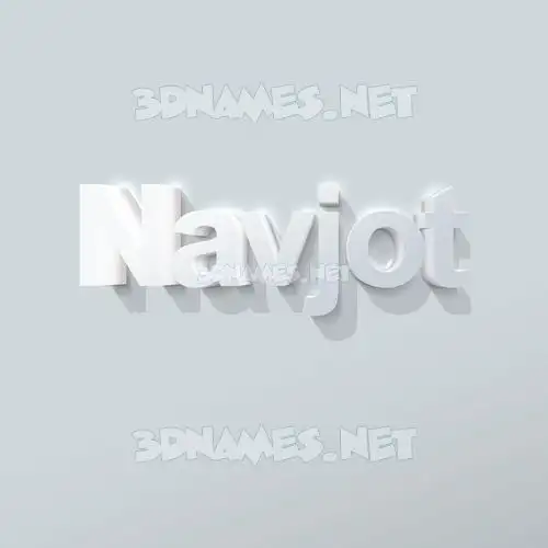 navjot in Clean White style - 3D name wallpaper