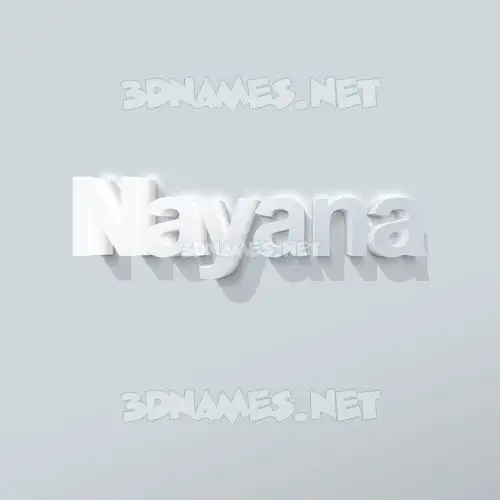 nayana in Clean White style - 3D name wallpaper