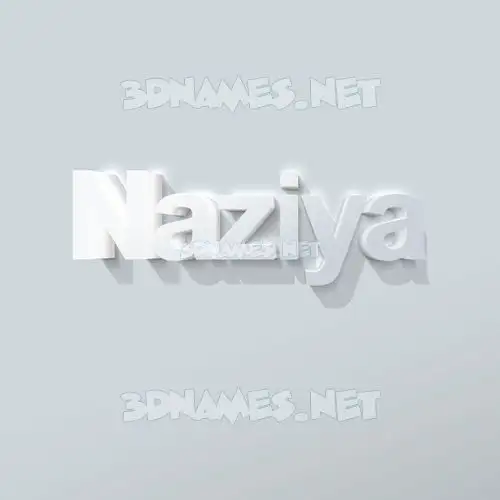 naziya in Clean White style - 3D name wallpaper