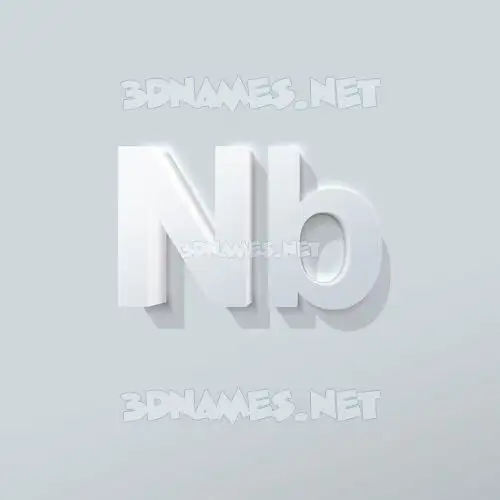 nb in Clean White style - 3D name wallpaper nb in Clean White style - 3D name wallpaper