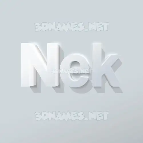 nek in Clean White style - 3D name wallpaper nek in Clean White style - 3D name wallpaper