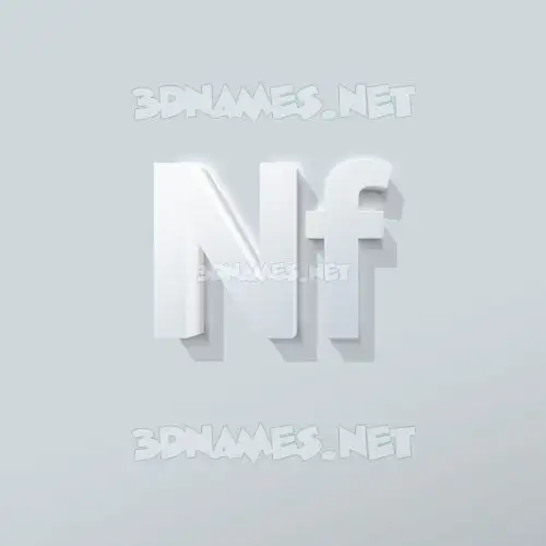 nf in Clean White style - 3D name wallpaper nf in Clean White style - 3D name wallpaper