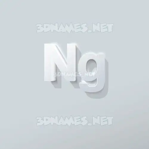 ng in Clean White style - 3D name wallpaper ng in Clean White style - 3D name wallpaper