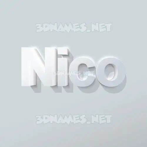 nico in Clean White style - 3D name wallpaper nico in Clean White style - 3D name wallpaper