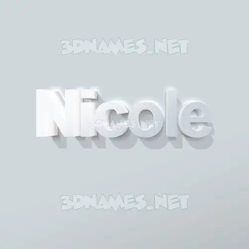 nicole in Clean White style - 3D name wallpaper nicole in Clean White style - 3D name wallpaper