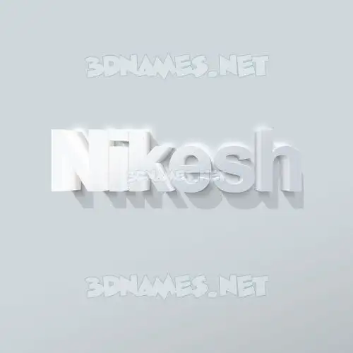 nikesh in Clean White style - 3D name wallpaper nikesh in Clean White style - 3D name wallpaper