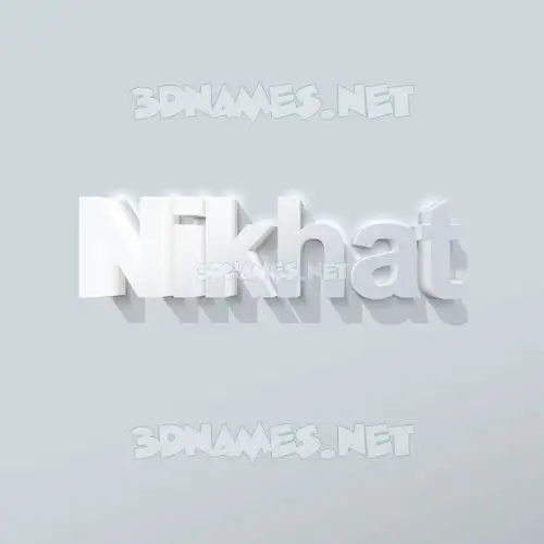 nikhat in Clean White style - 3D name wallpaper nikhat in Clean White style - 3D name wallpaper
