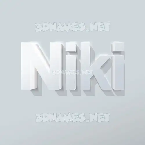 niki in Clean White style - 3D name wallpaper niki in Clean White style - 3D name wallpaper