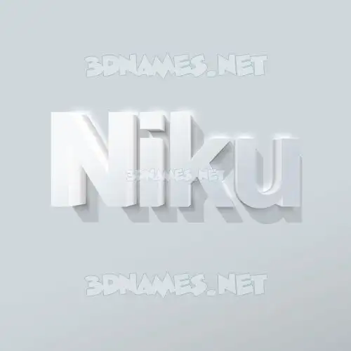 niku in Clean White style - 3D name wallpaper niku in Clean White style - 3D name wallpaper