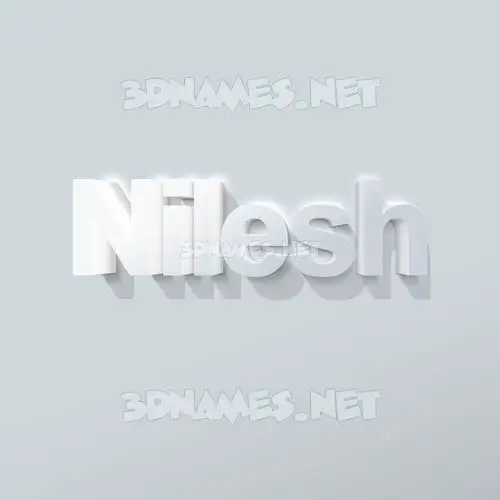 nilesh in Clean White style - 3D name wallpaper