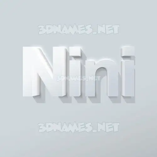 nini in Clean White style - 3D name wallpaper nini in Clean White style - 3D name wallpaper