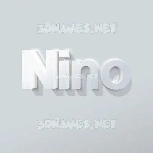 nino in Clean White style - 3D name wallpaper nino in Clean White style - 3D name wallpaper